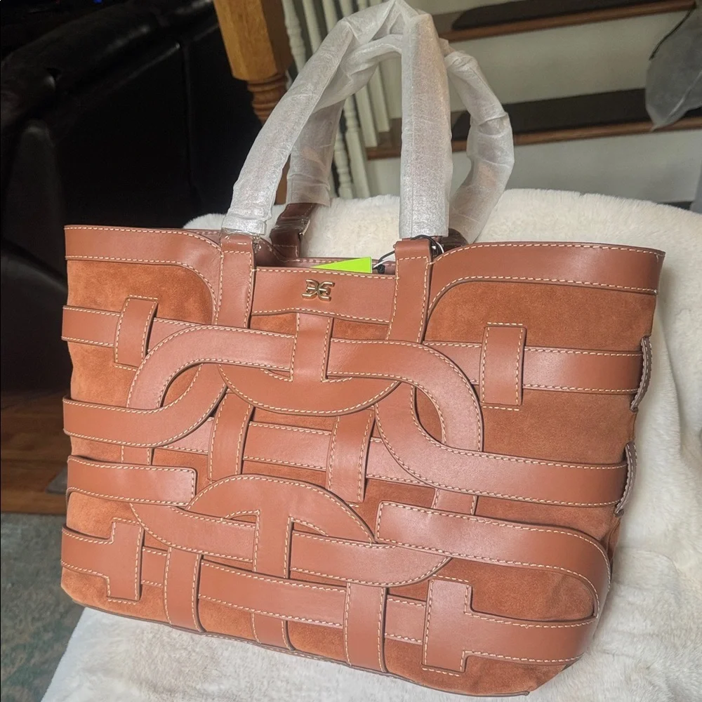 Sam Edelman Bay large Brown Leather Tote Bag - Picture 4 of 8